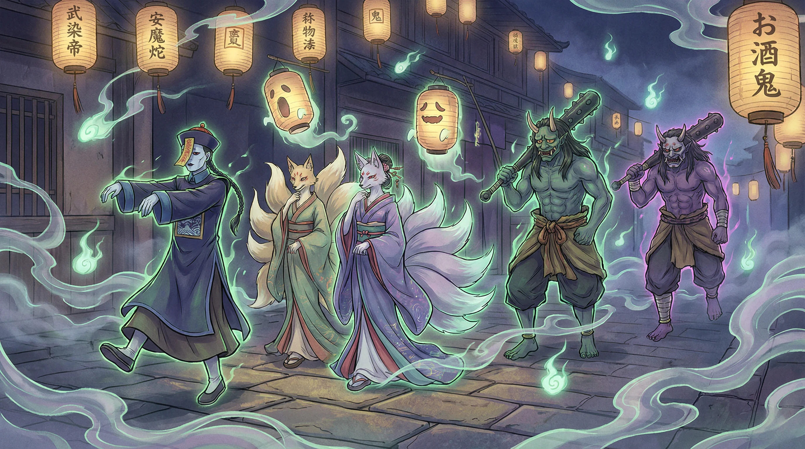 百鬼夜行 - 打扑克又疼又叫哔哩哔哩 中日鬼怪动漫